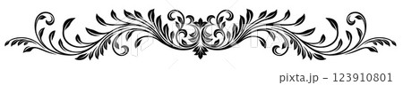 Filigree Crest Heraldic Floral Pattern Divider Filigree Crest Heraldic Floral Pattern Divider 123910801