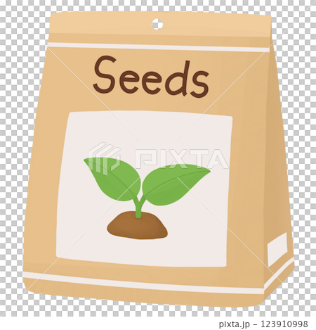Seed packet gardening illustration Seed packet gardening illustration 123910998