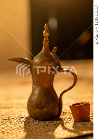 Traditional Arabic Dallah Coffee Pot Traditional Arabic Dallah Coffee Pot 123911617