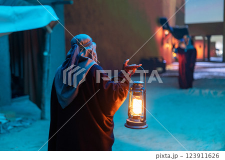 Traditional Lantern Lighting the Night in Saudi Arabia Traditional Lantern Lighting the Night in Saudi Arabia 123911626