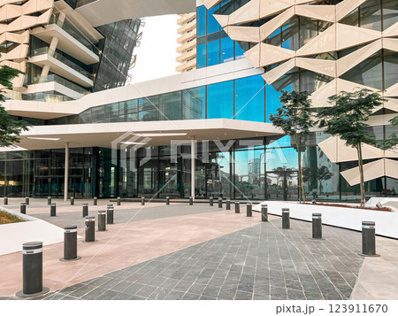 Modern Geometric Architecture at King Abdullah Financial District 123911670