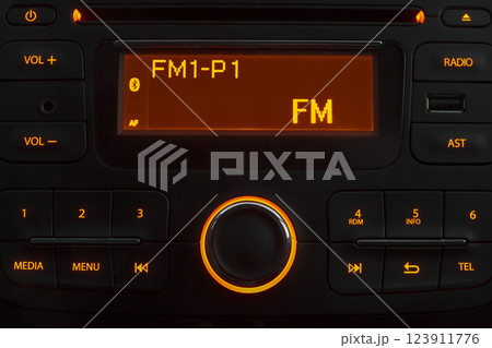 Car stereo night Car stereo night 123911776