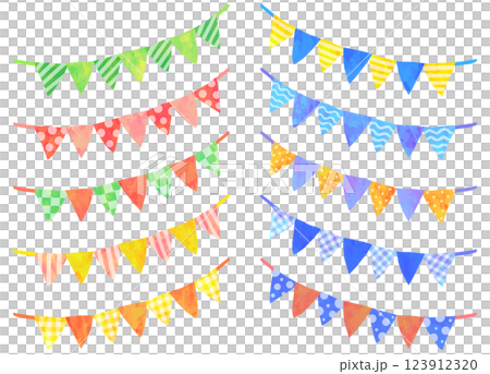 圖案花圈插畫集向量素材 123912320