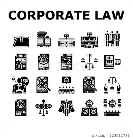corporate law compliance icons set vector corporate law compliance icons set vector 123912781
