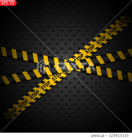Black and color caution lines isolated. 123913133