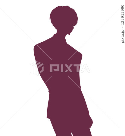 スーツの男性会社員 シルエット スーツの男性会社員 シルエット 123913990