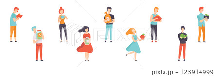 People Character with Money Cash and Bill Vector Set People Character with Money Cash and Bill Vector Set 123914999