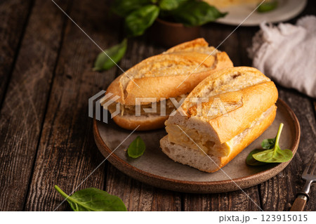 Spanish potato omelette sandwich Spanish potato omelette sandwich 123915015