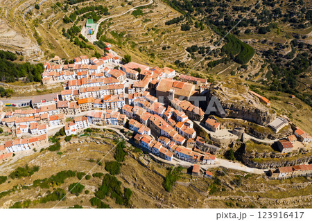Scenic view of the city of Ares del Maestrat in the Valencia region Scenic view of the city of Ares del Maestrat in the Valencia region 123916417