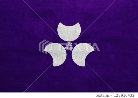 Official flag of Gunma. Prefecture in Japan. Conceptual collage on fabric texture 123916432