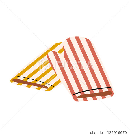 Gloves for hot. Illustration of potholders. 123916670