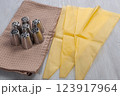 metal attachments for forming patterns from cream 123917964