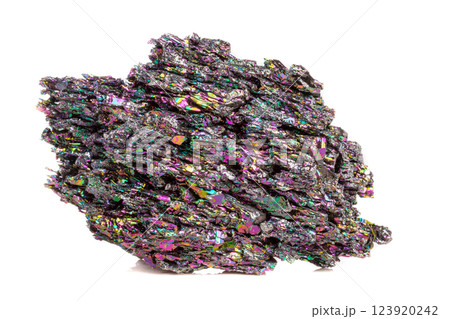 Macro mineral stone Carborundum on white background Macro mineral stone Carborundum on white background 123920242