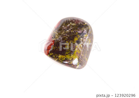 Macro mineral stone jasper on a white background 123920296
