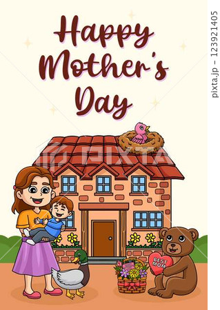 Happy Mothers Day Poster Vertical Banner Templates Happy Mothers Day Poster Vertical Banner Templates 123921405