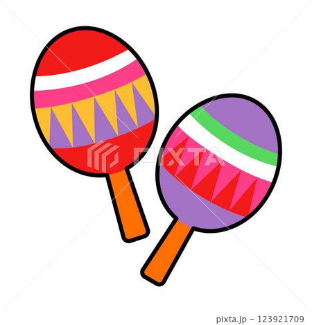 Maracas Musical Instrument Vector Cartoon Clipart Maracas Musical Instrument Vector Cartoon Clipart 123921709