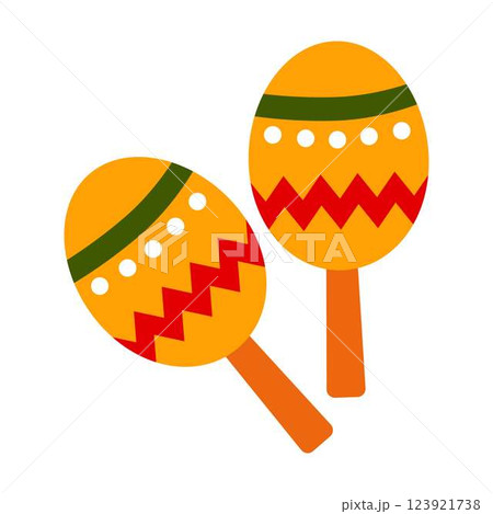 Maracas Musical Instrument Vector Cartoon Clipart  123921738