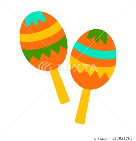 Maracas Musical Instrument Vector Cartoon Clipart Maracas Musical Instrument Vector Cartoon Clipart 123921765