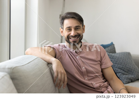 Home portrait of smiling middle aged Portuguese man Home portrait of smiling middle aged Portuguese man 123923049