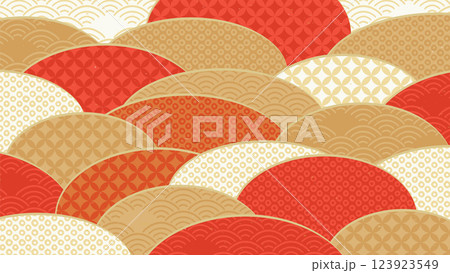 美しい和柄の背景 123923549