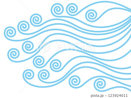 そよ風のようにゆるやかに流れる曲線の素材 123924011