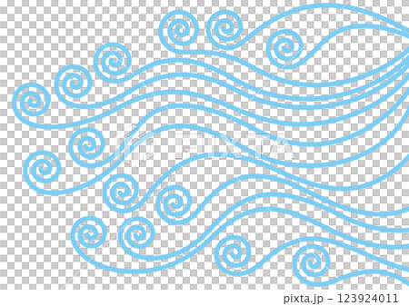 そよ風のようにゆるやかに流れる曲線の素材 123924011