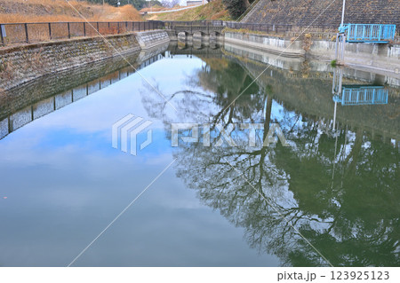 菅沼沈砂池　天神社付近からの眺め　深谷市　　　　 123925123