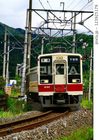 鬼怒路を快走する… 6050系 電車 123925179