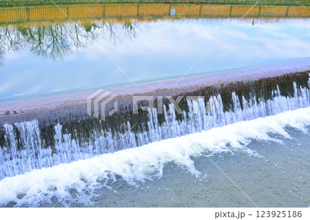 菅沼沈砂池　天神社付近からの眺め　深谷市　　　　 123925186