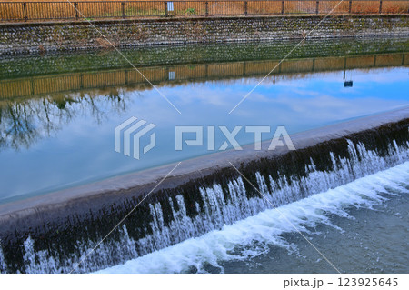 菅沼沈砂池　天神社付近からの眺め　深谷市　　　　 123925645