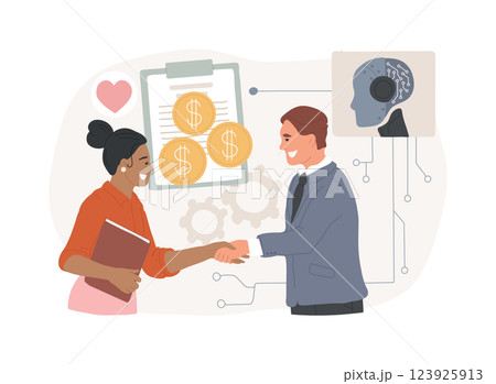 AI-Analyzed Impact Reporting abstract concept vector illustration. 123925913
