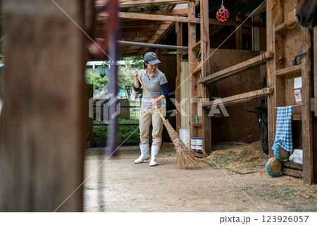 involved with horses 123926057