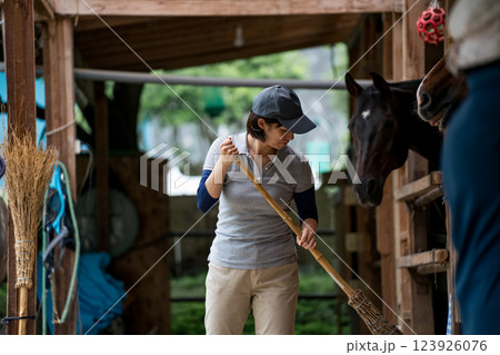 involved with horses involved with horses 123926076