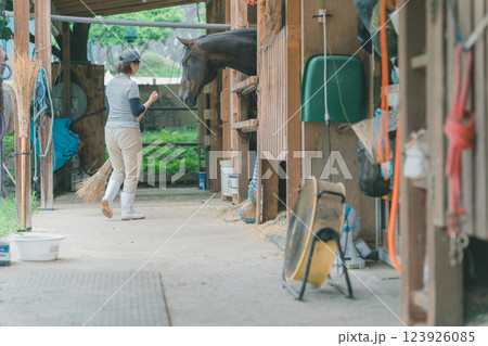 involved with horses 123926085