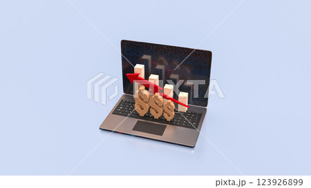 The Notebook and Dollar symbol for Business concept 3d Rendering. 123926899