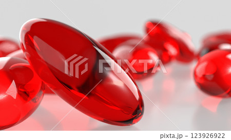 The Red pill for Astaxanthin or Heathy concept 3d Rendering. The Red pill for Astaxanthin or Heathy concept 3d Rendering. 123926922