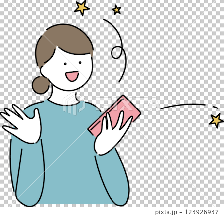 スマホで調べ物をする色々なお母さん「わあ！」_カジュアル 123926937