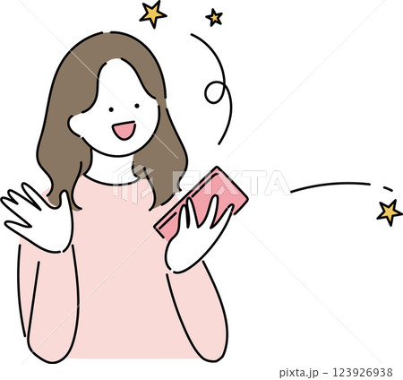 スマホで調べ物をする色々なお母さん「わあ!」_キュート スマホで調べ物をする色々なお母さん「わあ!」_キュート 123926938