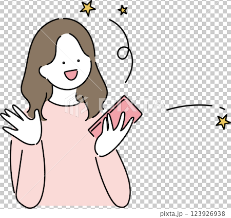 スマホで調べ物をする色々なお母さん「わあ!」_キュート スマホで調べ物をする色々なお母さん「わあ!」_キュート 123926938