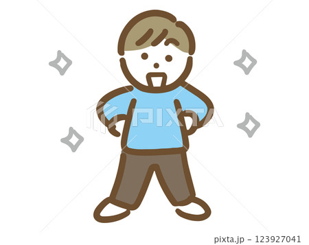 堂々としている誇らしげな男性 123927041