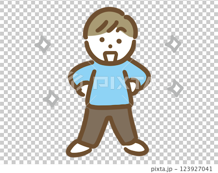 堂々としている誇らしげな男性 123927041