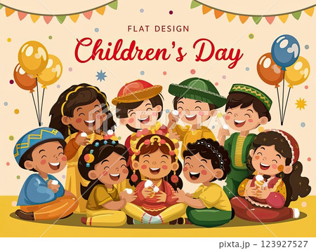 children's day background with Generative AI. children's day background with Generative AI. 123927527