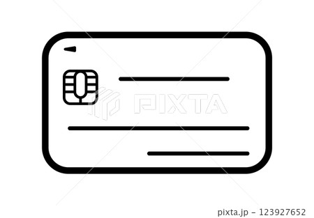 クレジットカードのアイコンベクターイラスト モノクロクレジットカード クレジットカードのアイコンベクターイラスト モノクロクレジットカード 123927652