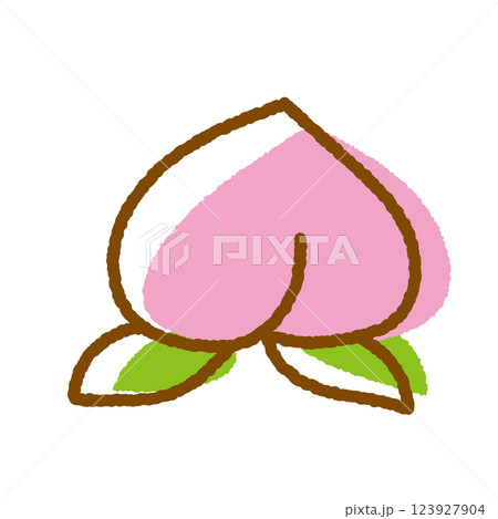 桃のベクターイラスト 123927904