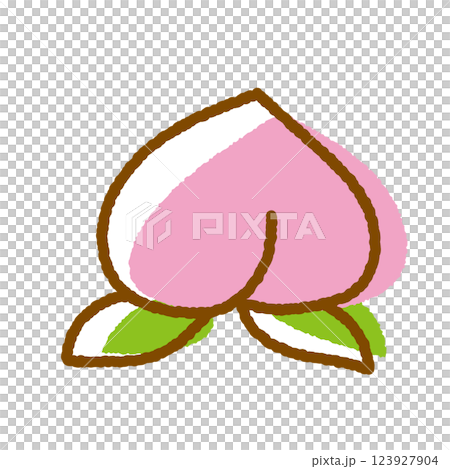 桃のベクターイラスト 123927904