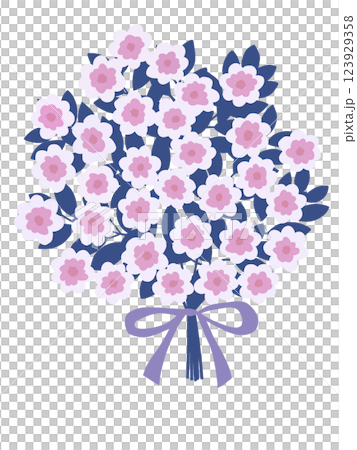 A bouquet of muted pink flowers 123929358