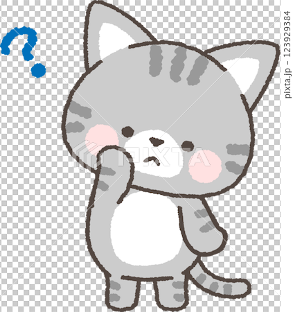 Cat tilting its head Cat tilting its head 123929384