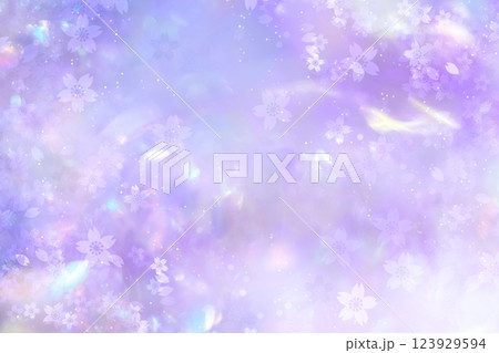 舞い散る桜の紫背景乙女の輝き 123929594