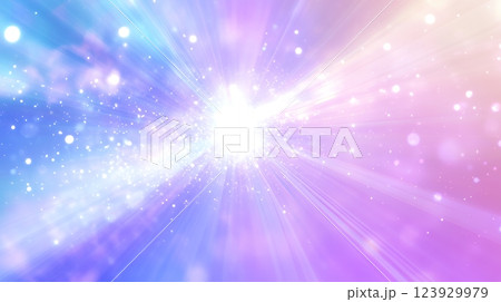 カラフルに光る抽象的な背景　AI 123929979