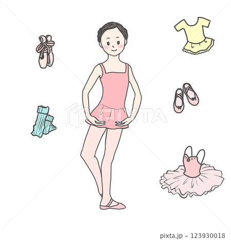 バレエを習う女の子 123930018